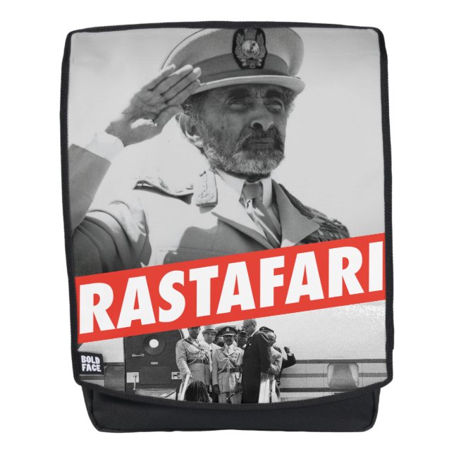 Haile Selassie - Jah Rastafari Emperor mochila - (Anverso)