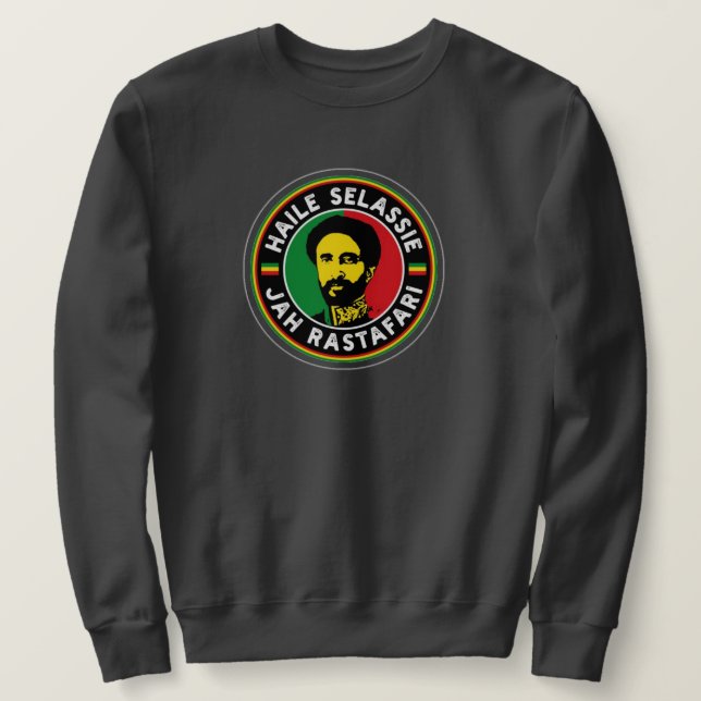 Haile Selassie Jah Rastafari Rasta Roots Sweater (Anverso del diseño)