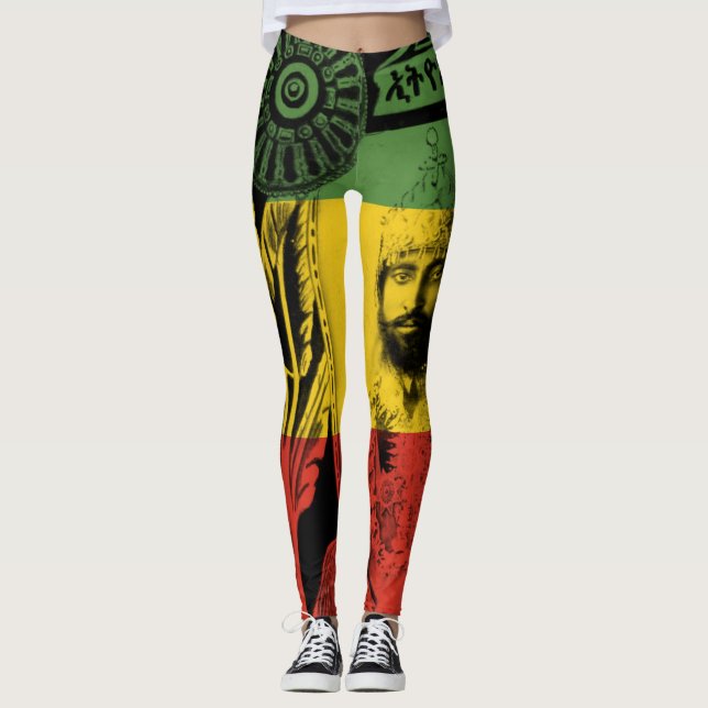 Haile Selassie Leggings León del diseño de Judah (Anverso)