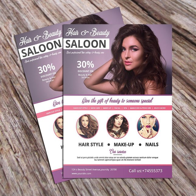 Hair and Beauty Salon Flyer Template (Subido por el creador)
