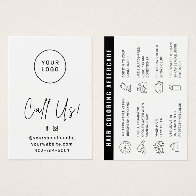 Hair Dyeing Hair Coloraje moderno tarjeta de postc (Anverso y reverso)