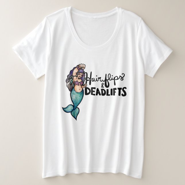 Hair Flips and Deadlifts Halterofilia con sirena (Anverso del diseño)