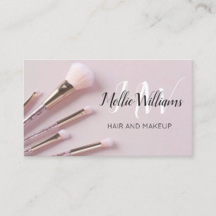 Hair Makeup MUA tarjeta de visita Dusty Pink