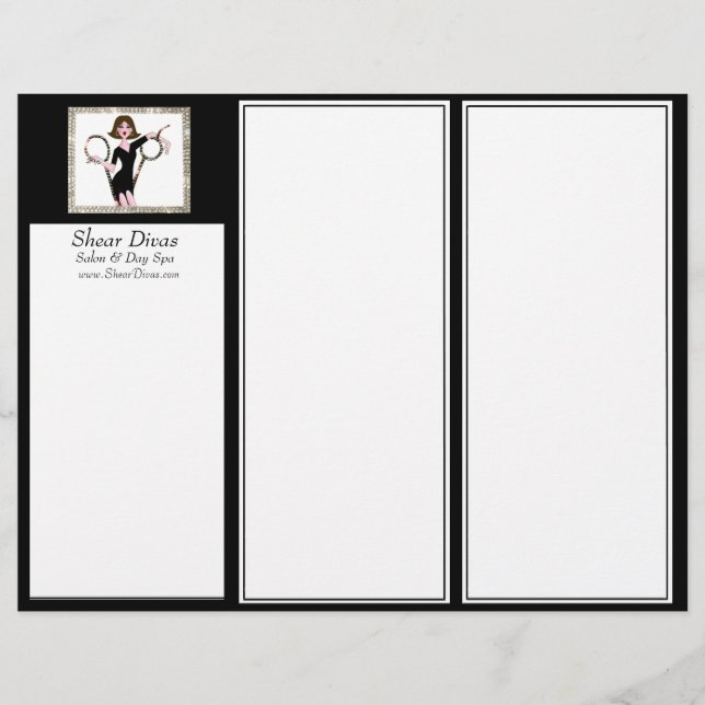 Hair Salon Diva Tri-Fold Flyer (Anverso)