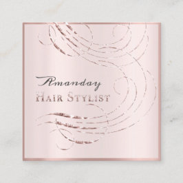 Hair Salon Salon Tarjeta de cita Pastel rosa
