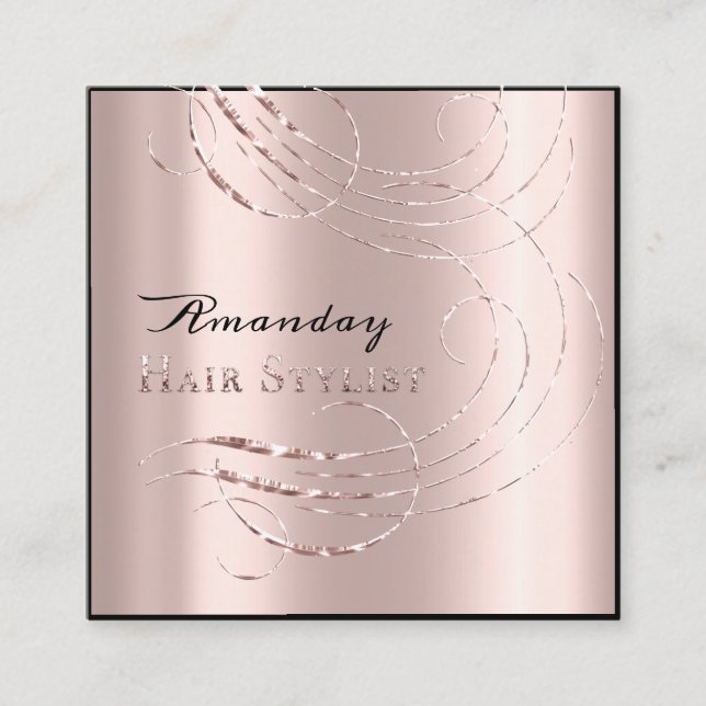 Hair Salon Salon Tarjeta de cita Rosa rosada (Anverso)