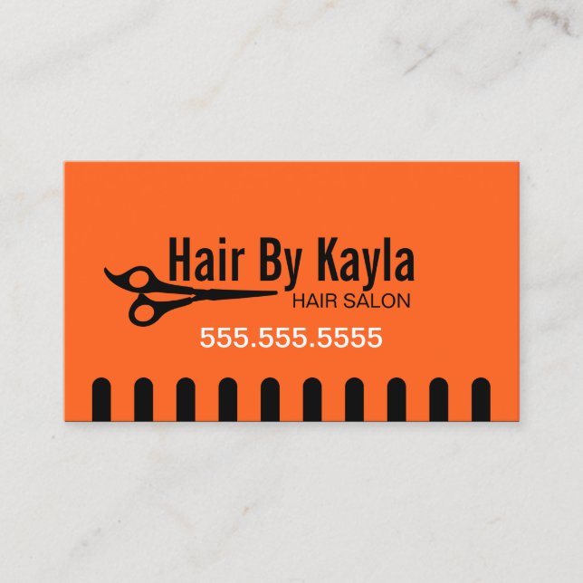 Hair Salon Stylist con Naranja de citas (Anverso)