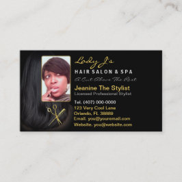 Hair Salon Stylist Nombramiento Tarjeta fotográfic