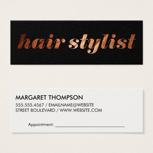 Hair Stylist (Anverso y reverso)
