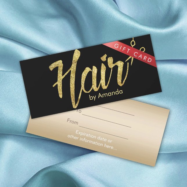 Hair Stylist Gold Script Certificados de regalo de (Subido por el creador)