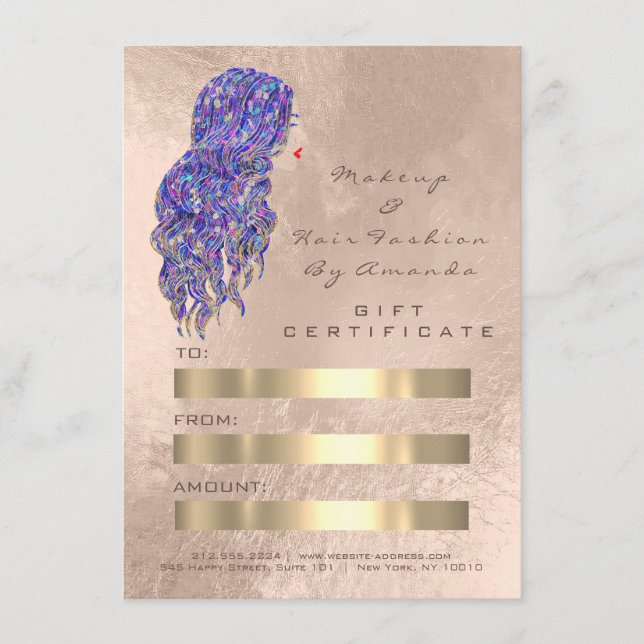 Hair Stylist Hairdresser Mermaid Gold Pearl (Anverso)