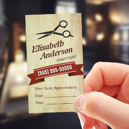 Hair Stylist - Tarjeta de cita creativa retro