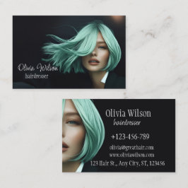 Hairdresser o Beauty Artist tarjeta de negocios mo