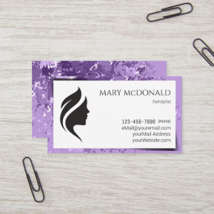 Hairstylist moderna Splash Design Tarjeta de prese