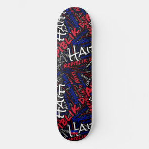 Haiti Orgullo Nacional Skateboard Nube de Palabras