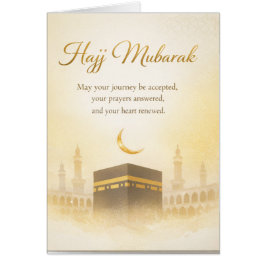 Hajj Mubarak Elegante Kaaba Islámico Saludo 