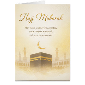 Hajj Mubarak Elegante Kaaba Islámico Saludo 