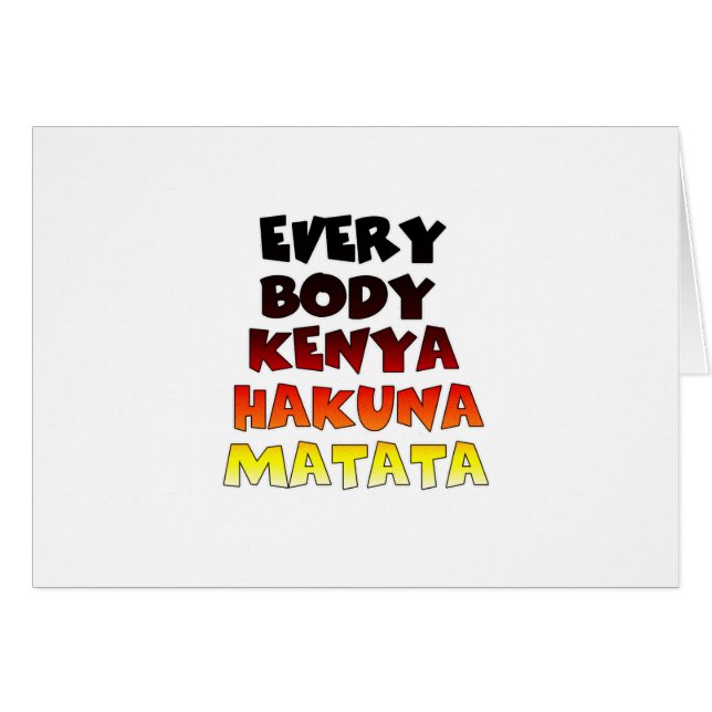 Hakuna Matata colorida: Una celebración keniana (Anverso (Horizontal))