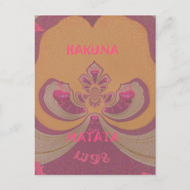 Hakuna Matata Feliz Navidad hermoso diseño de cora (Anverso)