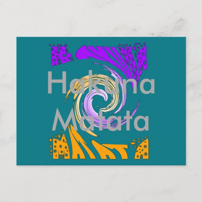 Hakuna Matata Hakuna Matata Regalos tarjetas de es (Anverso)