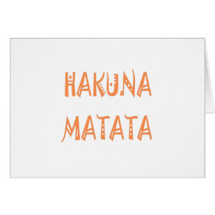 Hakuna Matata Motif Diseño de arte de texto