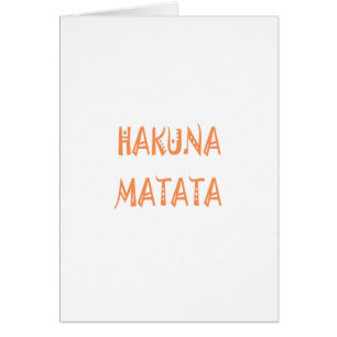 Hakuna Matata Motif Diseño de arte de texto