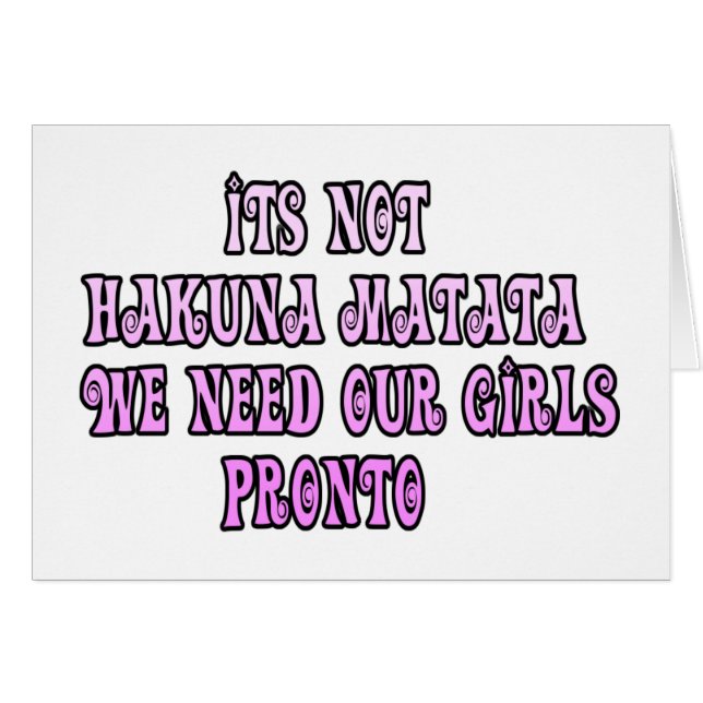 Hakuna Matata necesitamos a nuestros Chicas Pronto (Anverso (Horizontal))