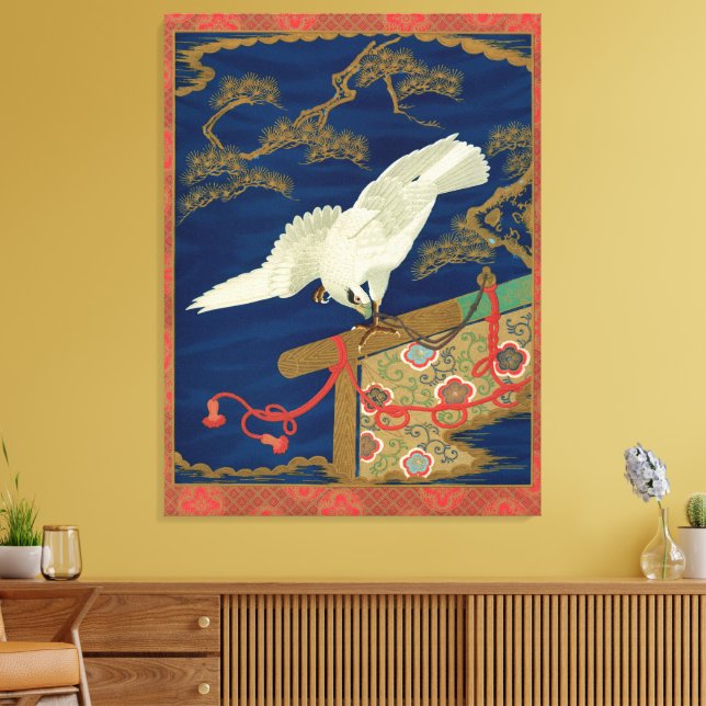 Halcón Blanco Japonés Antiguo Arte G.A. Audsley (Insitu (Sala de estar))