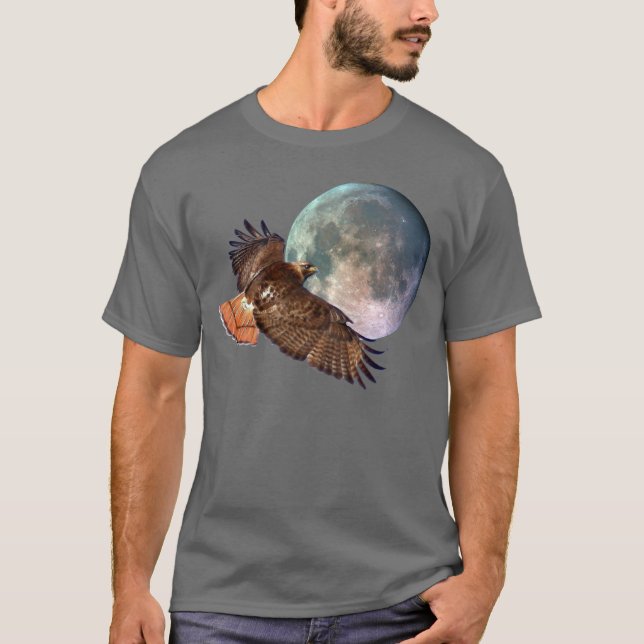 Halcón de cola roja y camiseta con vida salvaje de (Anverso)