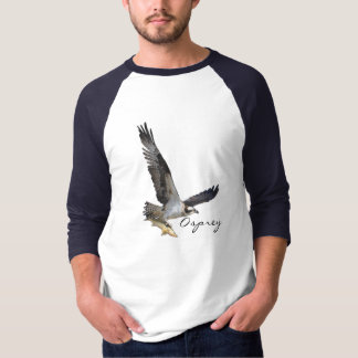 Halcón de pez Osprey con camiseta de captura de pe