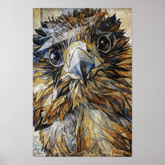 Halcón Mosaico - Arte de Pared de Ave de Presa Geo