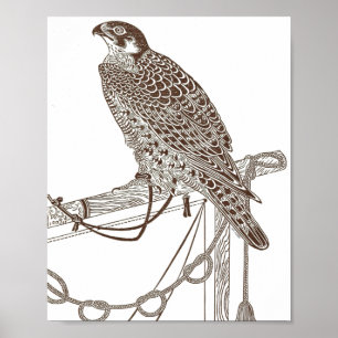 Halcón Perpenado, Icónico, Arte Falcon, Impresión