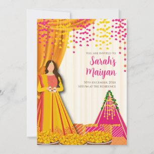 Haldi invita a la invitación de Maiyan, invitación