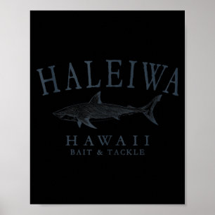 Haleiwa hawaii tiburón retro pizarra arte pesca ta