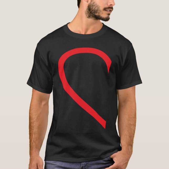 Half Heart Left Hand Side Love Couple Camisa Parej (Anverso)