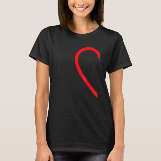 Half Heart Left Hand Side Love Couple Camisa Parej (Anverso)