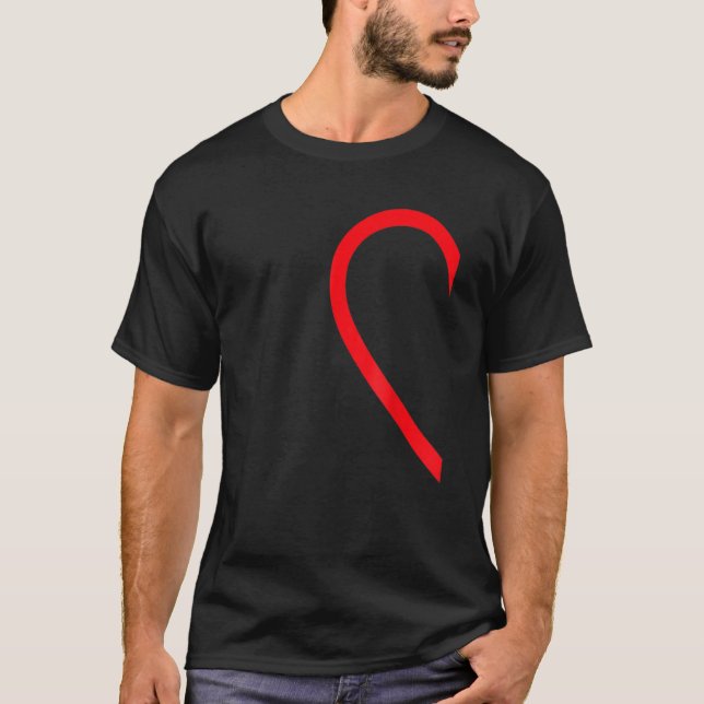 Half Heart Left Hand Side Love Couple Camisa Parej (Anverso)