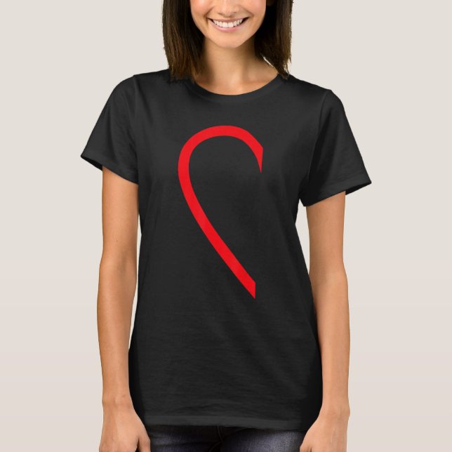 Half Heart Left Hand Side Love Couple Camisa Parej (Anverso)