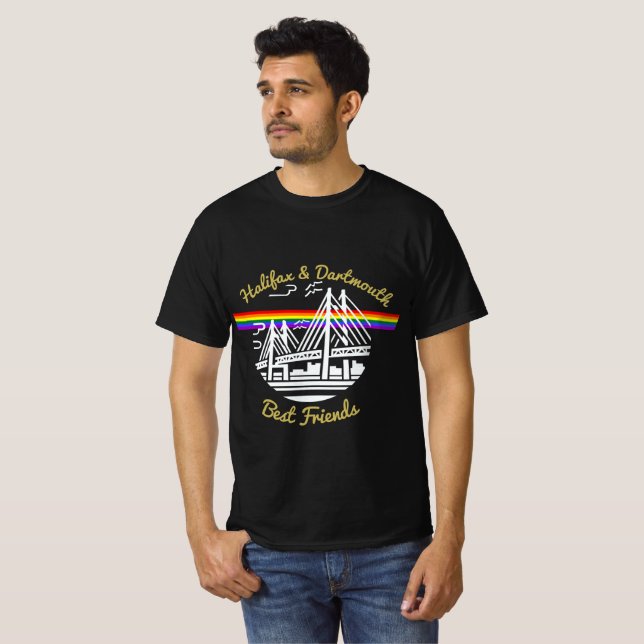 Halifax Dartmouth mejor amigo orgullo camiseta arc (Anverso completo)