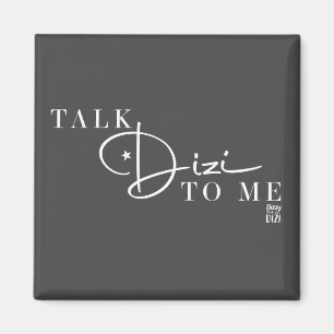 Hallar imán gris con script dizi