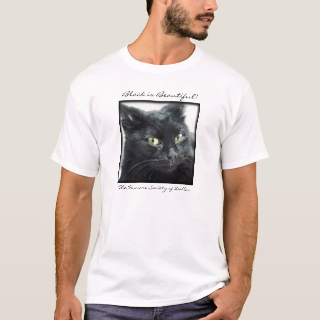 Halle - el negro es camiseta hermosa (Anverso)