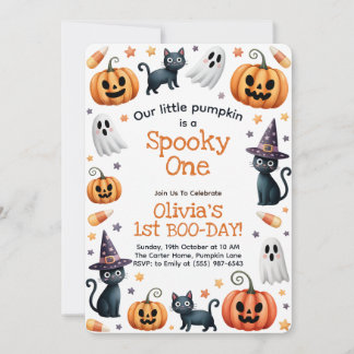 Halloween 1ª invitación de cumpleaños espeluznante