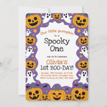 Halloween 1ª invitación de cumpleaños espeluznante