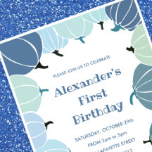 Halloween 1º cumpleaños invitaciones calabaza de o