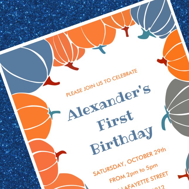 Halloween 1er cumpleaños invitaciones otoño boy (Halloween-1st-birthday-invitations-fall-boy-1)