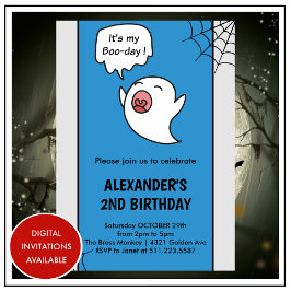 Halloween 2º cumpleaños invitaciones espeluznantes