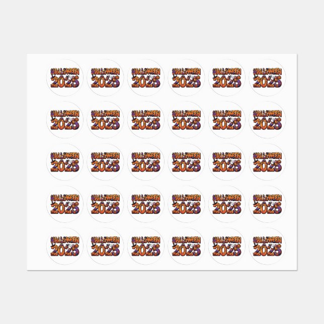 Halloween 2025 - Colorido Personalizado Pegatina (Hoja)