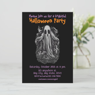 Halloween, 8 espíritus, espeluznante, invitación d