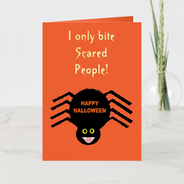 Halloween Araña Negra Personalizada (Anverso)