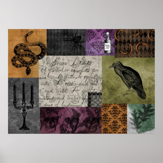 Halloween Arte apotecario gótico medieval espumoso (Frente)